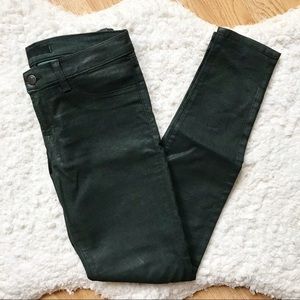 J Brand Dark Green Skinny Pants